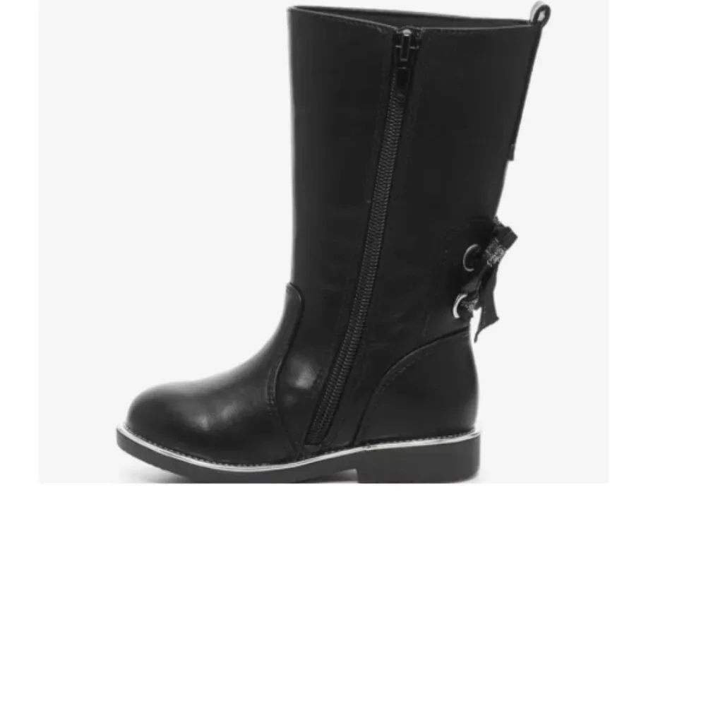 ✨ Olive & Edie “Tasha” Girls’ Boots – Black Bow Detail – Excellent Condition ✨‎